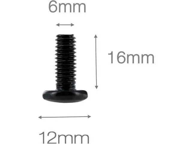 Alt view image 2 of 7 - 60-Pack M6 x 16mm Screws and Cage Nuts for Server Shelf Cabinets Rack Mount 1U 2U 6U 12U Rack Screw cage nut - Black