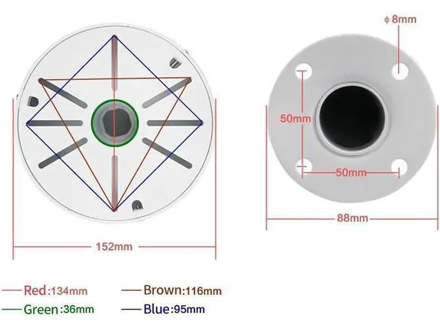 Alt view image 3 of 7 - Security Camera Mount Bracket, Dome Camera Mount Universal Camera Wall Mounting Bracket for CCTV Security Camera/IP Camera, U Type (11.8 inch)
