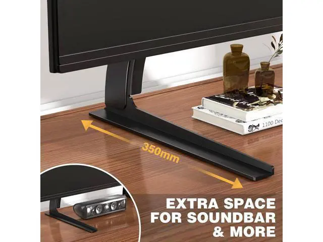 Alt view image 3 of 7 - TAVR Universal Table Top TV Stand Base/Legs for Most 32 37 40 42 47 50 55 LCD LED Plasma Flat Screen TVs, Height Adjustable Replacement Stand, Holds up to 88 lbs, Max VESA 800x400 mm