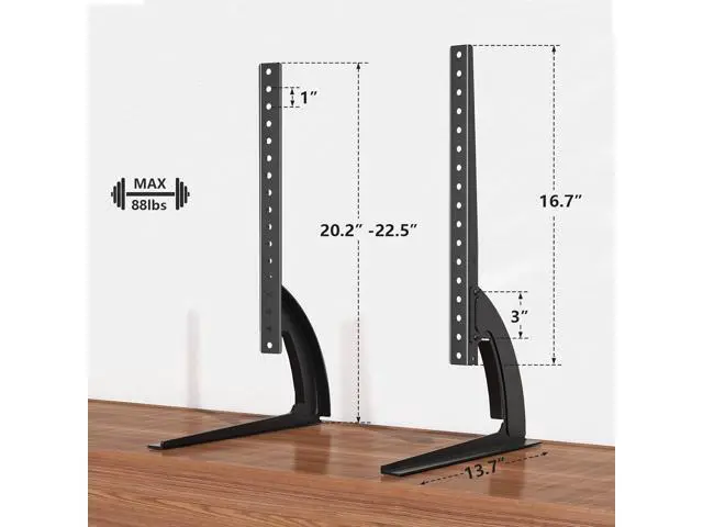 Alt view image 7 of 7 - TAVR Universal Table Top TV Stand Base/Legs for Most 32 37 40 42 47 50 55 LCD LED Plasma Flat Screen TVs, Height Adjustable Replacement Stand, Holds up to 88 lbs, Max VESA 800x400 mm