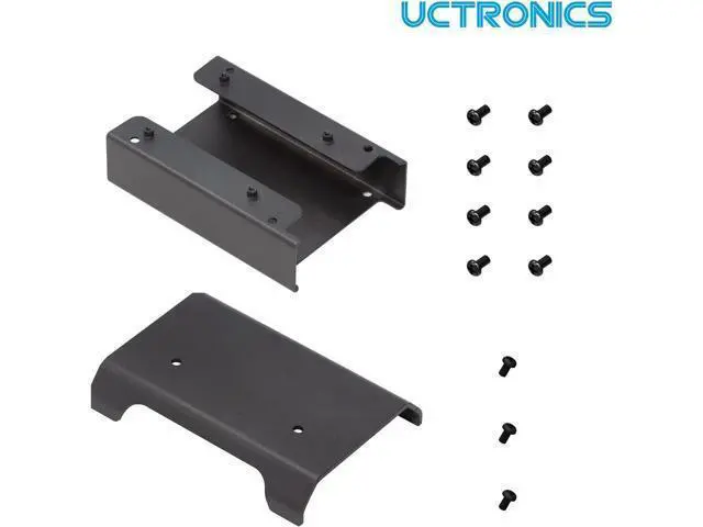 Alt view image 6 of 6 - UCTRONICS for Raspberry Pi SSD Case, Pi NAS Metal Vertical Stand for Dual 2.5 SSDs and Pi 5, 4, 3B/3B+ and Other B Models