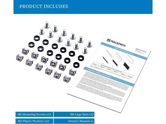 Alt view image 7 of 7 - 1U Blank Rack Mount Panel Spacer for 19in Server Rack Enclosure or Network Cabinet 2 Pack
