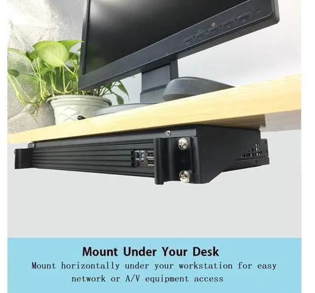 Alt view image 4 of 7 - JINGCHENGMEI 19 Inch 1U Heavy Duty Vertical Wall Mountable Rack and 125 lb Wall Mountable Server Rack (MFT-HVWRF1U)