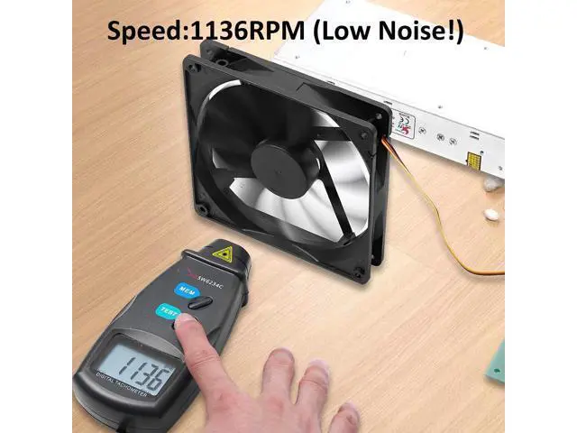 Alt view image 4 of 7 - 140mm Case Fan Quiet High Performance PC Fan 140mm Standard Case Fan 3pin 4pin Molex Connector 12V DC Computer PC CPU Case Fan 1000RPM 2-Pack