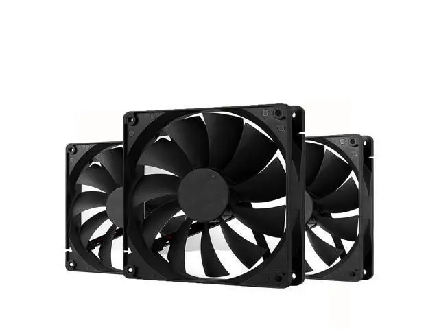Main image of 140mm Case Fan High Performance Standard Square PC Case Fan 4pin Connector 12V DC Computer CPU Case PWM Cooling Fan 1700RPM 3-Pack Black