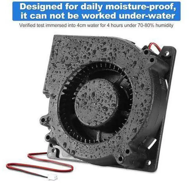 Alt view image 4 of 6 - PANO-MOUNTS 12V DC Blower Fan 120mm x 32mm 4.72inch 2Pin High Airflow Moisture-Proof Brushless Exhaust Fan Blower for Inflatable and More 3000RPM