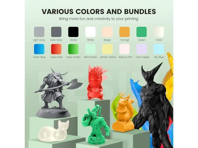 Alt view image 5 of 7 - SUNLU 3D Printer Resin, 1kg Fast Curing Standard 3D Resin for LCD DLP SLA Resin 3D Printers, 395-405nm UV Light Curing 3D Printing Liquid Photopolymer Resin, Low Shrinkage, High Precision, 1000g, Grey