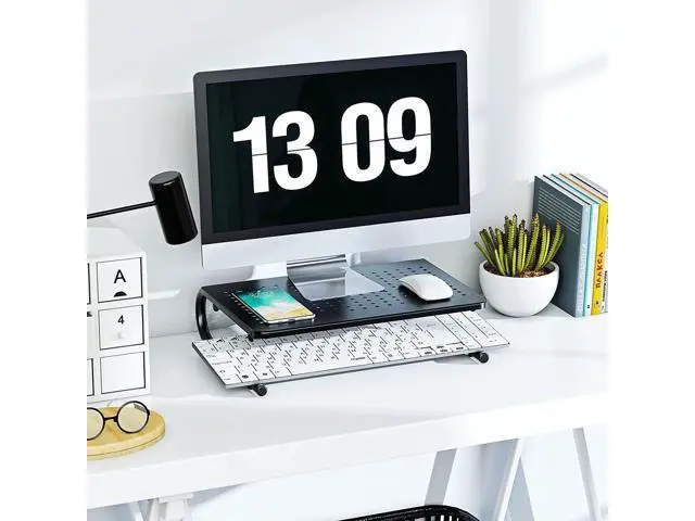 Alt view image 2 of 7 - Monitor Stand Riser, Monitor Riser, Laptop Stand for Desk, Laptop Riser, Desk Organizer for Monitor, Laptop Shelf w/Vented for Screen, Computer Stand for Laptop, PC, Printer, for Home & Office