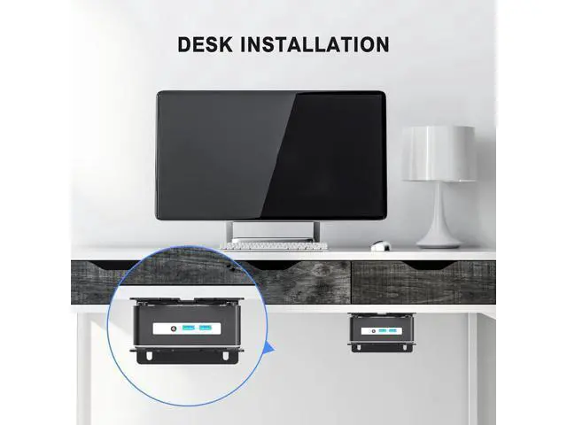 Alt view image 7 of 7 - suptek Thin Client Mount Bracket Adjustable Mini PC Mount Bracket,CPU VESA Under Desk and Monitor Arm Computer Holder, Black, ZJJ002