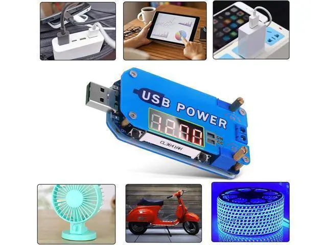 Alt view image 5 of 7 - PEMENOL 15W DC-DC Buck Boost Voltage Converter, 5V to 3.3V 9V 12V 24V 30V CVCC Step Up/Down Module Adjustable USB Power Supply Module with Shell