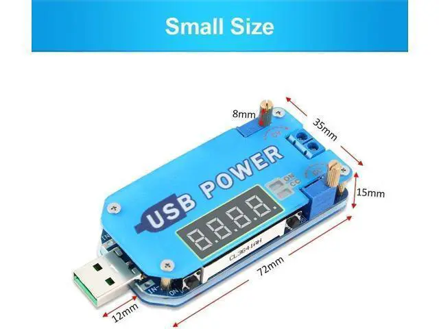 Alt view image 6 of 7 - PEMENOL 15W DC-DC Buck Boost Voltage Converter, 5V to 3.3V 9V 12V 24V 30V CVCC Step Up/Down Module Adjustable USB Power Supply Module with Shell