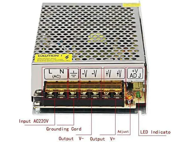 Alt view image 5 of 7 - 5V 30A Power Supply,150W Universal Regulated Switching Power Converter Adapter Transformer for LED Strip Light,Probe Signal Lamp,CCTV, Radio, Computer Project