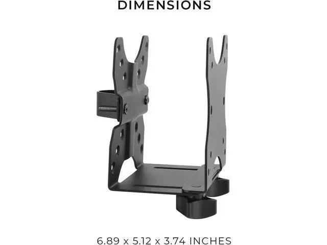 Alt view image 7 of 7 - HumanCentric Thin Client Mount Bracket | Mount a Mini PC or Computer to a VESA Monitor Arm or Stand, Pole, or Under Desk or Surface