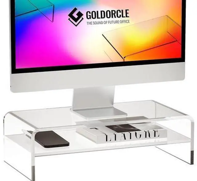Main image of Acrylic Monitor Stand Riser Clear Computer Monitor Stand (Big)
