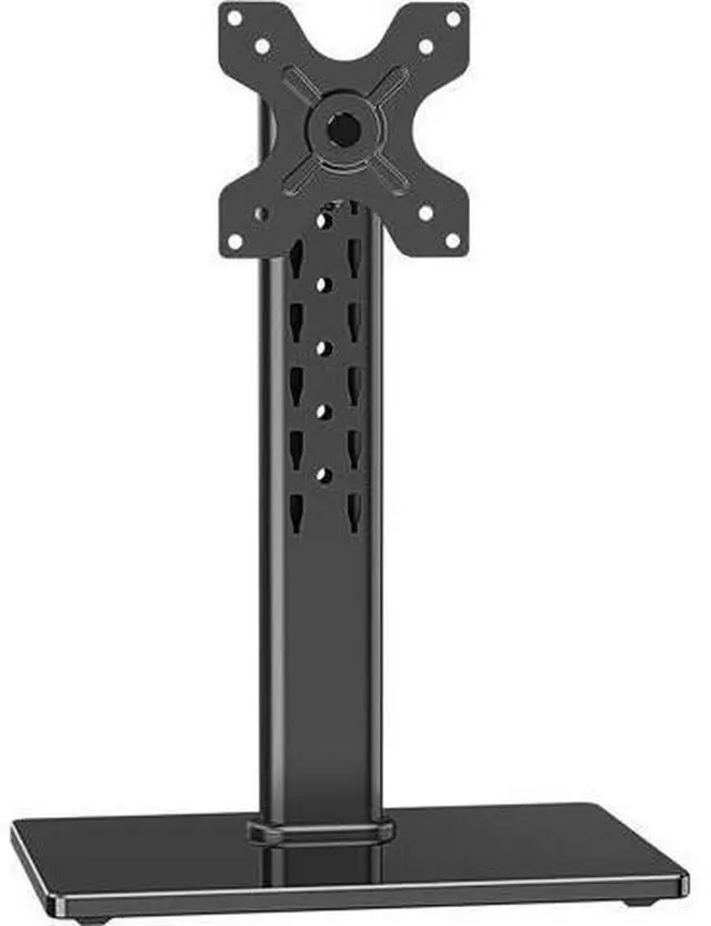 Main image of Single Monitor Stand Fits Max 32 inch Computer Screen, Free-Standing Monitor Desk Stand Hold up to 17.6lbs, Monitor Mount with Height Adjustment, Swivel, Tilt, Rotation, VESA Mount 75/100mm