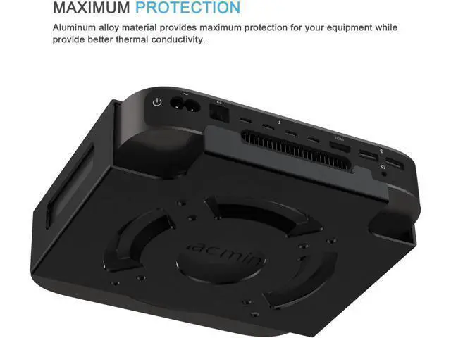 Alt view image 3 of 7 - IFCASE Mac Mini M2 Mount, Heat Dissipation Design Anti-Scratch Behind Monitor, Under Desk, Wall Mount Stand for Mac Mini 2011 to 2023 M2 Pro, Compatible with VESA Hole (Black)