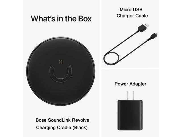 Alt view image 3 of 7 - 6ft Charging Cradle Bose SoundLink Revolve, Charging Dock for Bose SoundLink Revolve+, Charger Adapter for Bose SoundLink Revolve II, SoundLink Revolve II+ Bluetooth Speaker, Bose Charger Dock(Black)