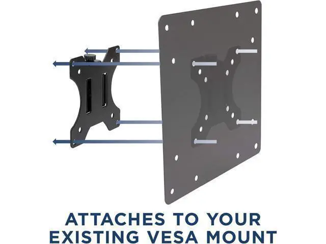 Alt view image 3 of 7 - Mount-It! VESA Mount Adapter Plate - Monitor and TV Mount Extender Conversion Kit Allows 75x75, 100x100 to Fit Up to 200x200 and 200x100 mm Patterns, Heavy-Gauge Steel, Hardware Included