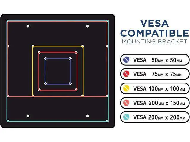 Alt view image 5 of 7 - Mount-It! VESA Mount Adapter Plate - Monitor and TV Mount Extender Conversion Kit Allows 75x75, 100x100 to Fit Up to 200x200 and 200x100 mm Patterns, Heavy-Gauge Steel, Hardware Included