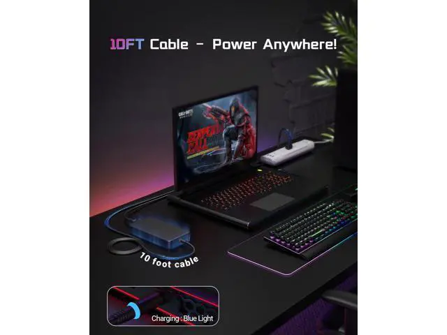 Alt view image 6 of 7 - 240W Fast Charger (UL Safety Certified) Fit for Dell Alienware Laptop M15 R3 R4 R7 R6 R5 M17 R5 R3 R4 15 R3 R2 17 R3 G15 G16 G7 G5 G3 M16 M17X M14X X15 X17 X16 Gaming Laptop Power Cord AC Adapter