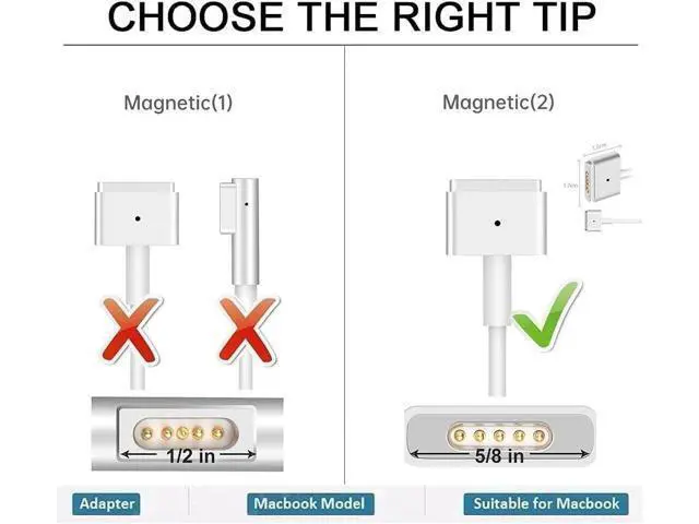 Alt view image 4 of 7 - Mac Book Pro Charger, AC 85w Magnetic T-Tip Power Adapter Charger Compatible with MacBook Pro 17/15/13 Inch (Retina, 2012-2015)