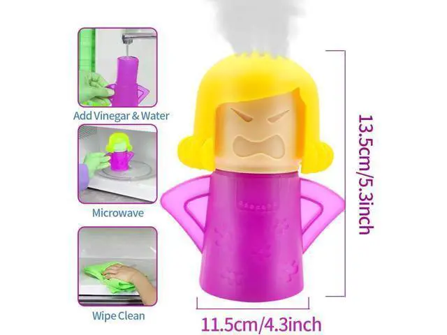 Alt view image 3 of 7 - Abnaok Angry Mom Microwave Cleaner and Chilly Mama Fridge Deodoriser 2PCS Easily Clean in Minutes for Home or Office with English Manual