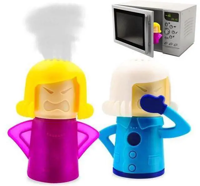 Main image of Abnaok Angry Mom Microwave Cleaner and Chilly Mama Fridge Deodoriser 2PCS Easily Clean in Minutes for Home or Office with English Manual
