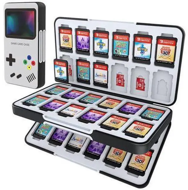 Main image of HEIYING Game Card Case for Nintendo Switch&Switch OLED,Customized Pattern Switch Lite Game Card Case with 48 Game Card Slots and 24 Micro SD Card Slots.