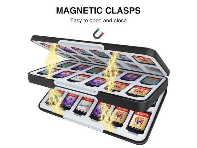 Alt view image 3 of 7 - HEIYING Game Card Case for Nintendo Switch&Switch OLED,Customized Pattern Switch Lite Game Card Case with 48 Game Card Slots and 24 Micro SD Card Slots.