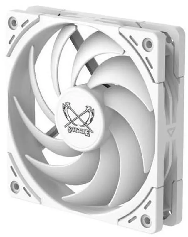 Main image of Scythe Wonder Snail 120 PWN - 2400 RPM, 120mm x 25mm Static Pressure Optimized High-Performance Computer Case Fan, Fluid Dynamic Bearing, 4-Pin Connector, Single Pack, White