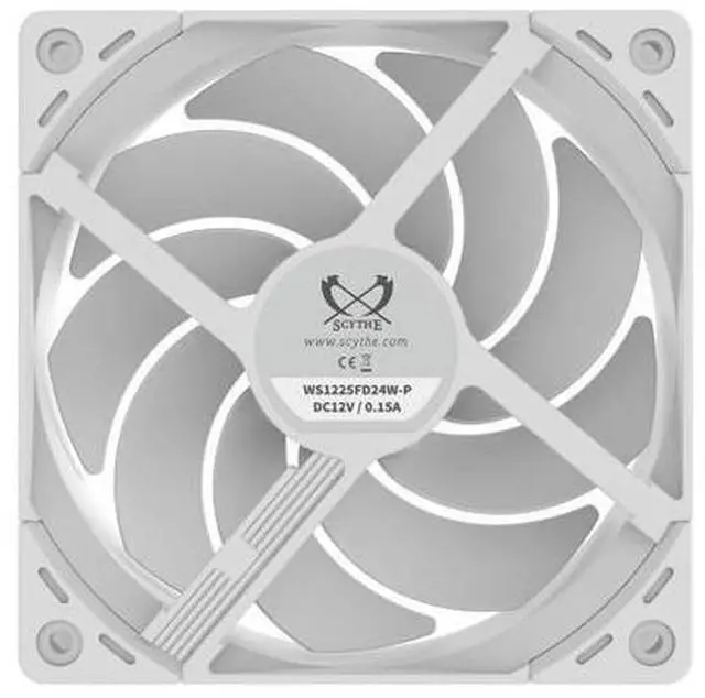 Alt view image 4 of 5 - Scythe Wonder Snail 120 PWN - 2400 RPM, 120mm x 25mm Static Pressure Optimized High-Performance Computer Case Fan, Fluid Dynamic Bearing, 4-Pin Connector, Single Pack, White