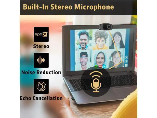 Alt view image 4 of 7 - Septekon 1080P HD Webcam with Microphone, Streaming Computer Web Camera for Laptop/Desktop/Mac/TV, USB PC Cam for Video Calling, Conferencing, Gaming
