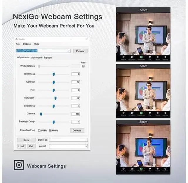 Alt view image 3 of 7 - NexiGo N660 1080P Business Webcam, Dual Microphone & Privacy Cover, USB FHD Web Computer Camera, Plug and Play, for Zoom/Skype/Teams/Webex, Laptop MAC PC Desktop