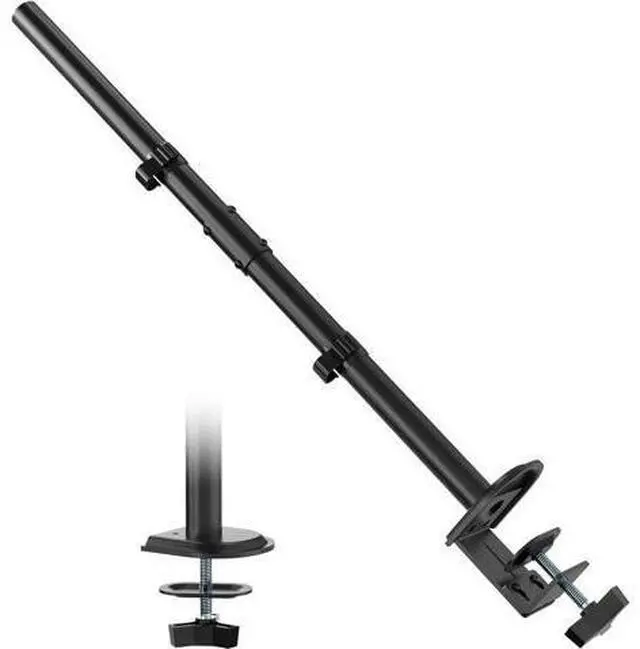 Main image of Steel Extra Tall 2-Section Monitor Stand Pole - 31.6 inches Sturdy Center Pole Only for Monitor Arm Mounts, Adjustable Height, Compatible with C-Clamp & Grommet Bases,Black