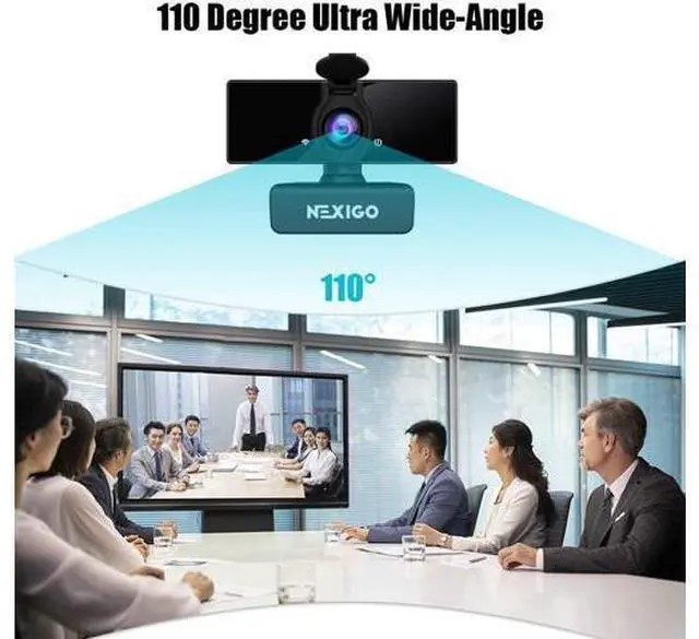 Alt view image 6 of 7 - NexiGo N660 1080P Business Webcam, Dual Microphone & Privacy Cover, USB FHD Web Computer Camera, Plug and Play, for Zoom/Skype/Teams/Webex, Laptop MAC PC Desktop