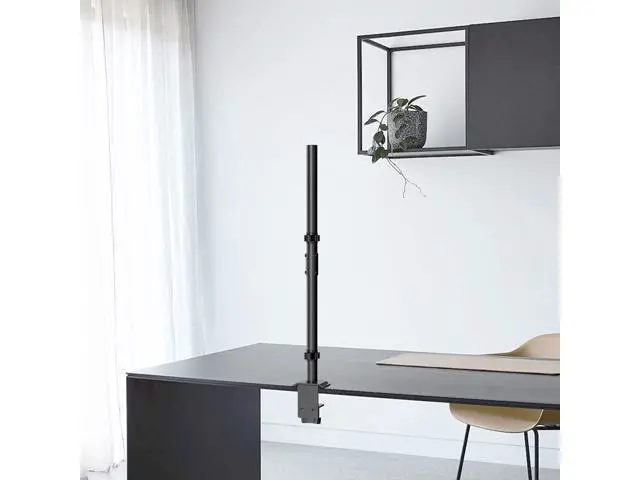 Alt view image 7 of 7 - Steel Extra Tall 2-Section Monitor Stand Pole - 31.6 inches Sturdy Center Pole Only for Monitor Arm Mounts, Adjustable Height, Compatible with C-Clamp & Grommet Bases,Black