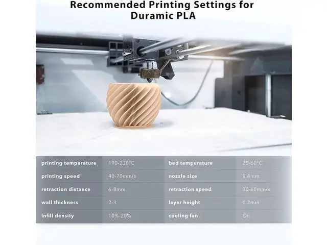 Alt view image 6 of 7 - DURAMIC 3D Matte PLA Filament 1.75mm Skin, 1kg Cardboard Spool Matte Finish 3D Printer Filament PLA 1.75mm Dimensional Accuracy 99% +/- 0.03 mm, Printing with FDM 3D Printer, Easy to Remove Support