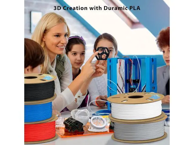 Alt view image 7 of 7 - DURAMIC 3D Matte PLA Filament 1.75mm Skin, 1kg Cardboard Spool Matte Finish 3D Printer Filament PLA 1.75mm Dimensional Accuracy 99% +/- 0.03 mm, Printing with FDM 3D Printer, Easy to Remove Support
