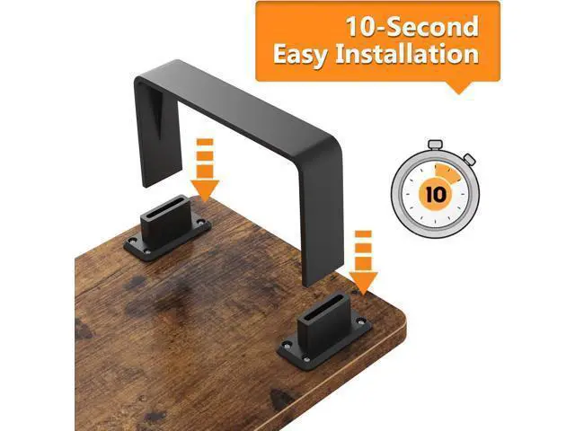 Alt view image 4 of 6 - Monitor Stand Riser with 50 LB Capacity, Stable Wood Computer Monitor Stand for Desk Organizers, Anti-slip Computer Riser Monitor Shelf for PC Laptop Notebook Printer Computer iMac, Rustic Brown