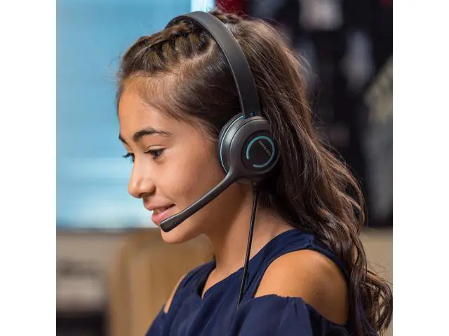 Alt view image 3 of 7 - Cyber Acoustics 3.5mm Stereo Headset (AC-5002) with Noise Canceling Microphone for PCs, Tablets, and Cell Phones in The Classroom or Home
