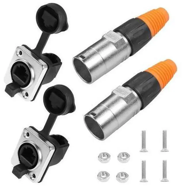 Main image of YACSEJAO RJ45 Interface Waterproof Sockets Connector, Right Angle RJ45 Panel Mount IP65 Waterproof Cat5/5e/6 8P8C Ethernet LAN Extension Coupler Assembly for Indoor Outdoor Network, 2 Pair
