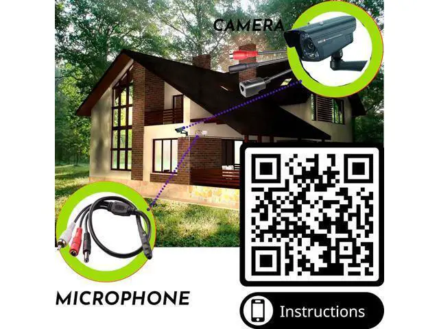 Alt view image 6 of 7 - CCTV Microphone Outdoor Microphone for WiFi Security Camera IP: Audio Microphone CCTV Surveillance Microphone RCA with High Sensitive Preamp Amplified Pickup Device Mic External Camera Sound (3Pack)