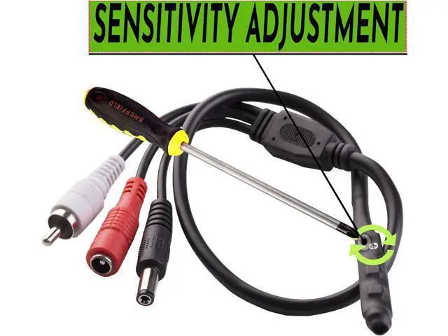 Alt view image 7 of 7 - CCTV Microphone Outdoor Microphone for WiFi Security Camera IP: Audio Microphone CCTV Surveillance Microphone RCA with High Sensitive Preamp Amplified Pickup Device Mic External Camera Sound (3Pack)