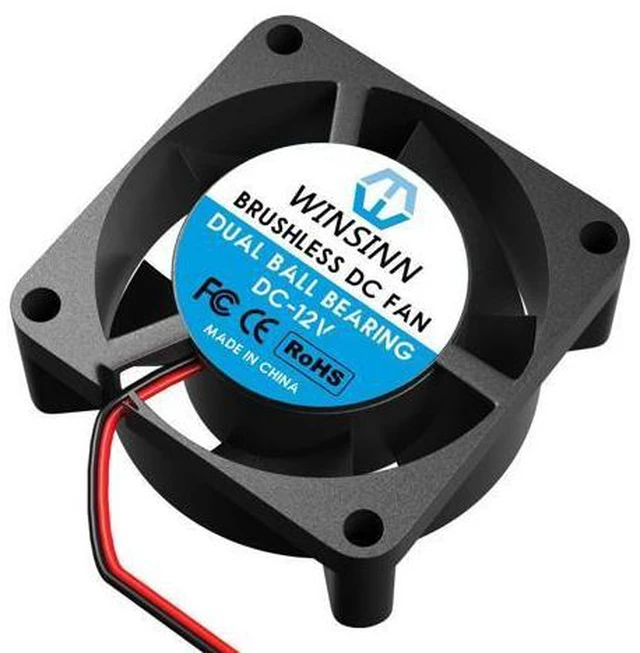 Alt view image 5 of 5 - WINSINN 25mm Fan 12V, 3D Printer Micro 12 Volt Fans 2510 Dual Ball Bearing, Brushless Cooling 25mmx10mm 2PIN (Pack of 2Pcs)