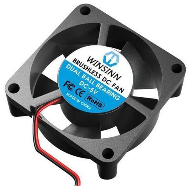 Alt view image 4 of 5 - WINSINN 30mm Fan 5V, 3D Printer Micro 5 Volt Fans 3010 Dual Ball Bearing, Brushless Cooling 30mmx10mm 2PIN (Pack of 2Pcs)