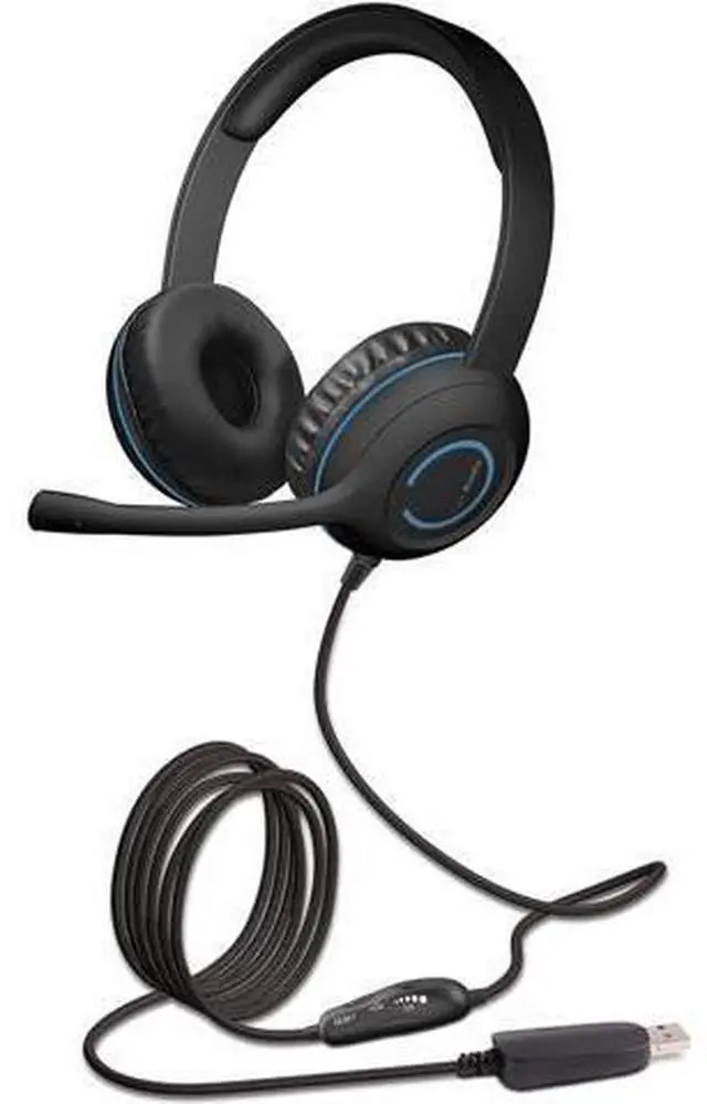 Main image of Cyber Acoustics Stereo USB Headset (AC-5008A), in-line Controls for Volume & Mic Mute, Adjustable Mic Boom for PC & Mac, Perfect for Classroom or Home