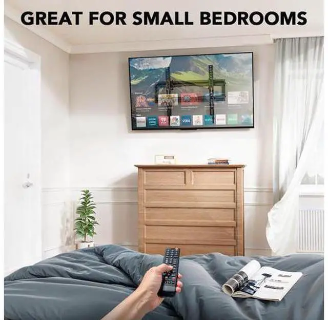 Alt view image 7 of 7 - Pipishell Tilt TV Wall Mount Bracket Low Profile for Most 23-55 Inch LED LCD OLED 4K Flat Curved TVs up to 99lbs Max VESA 400x400mm, 8° Tilting for Anti-Glaring, Fits 8-16 inch Wood Stud