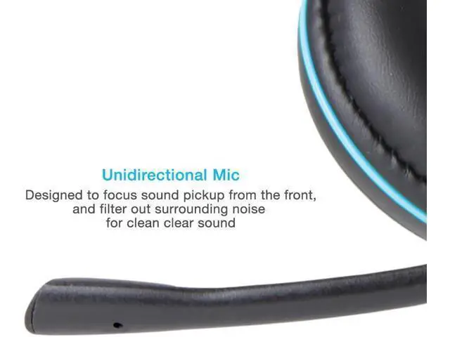 Alt view image 6 of 7 - Cyber Acoustics Stereo USB Headset (AC-5008A), in-line Controls for Volume & Mic Mute, Adjustable Mic Boom for PC & Mac, Perfect for Classroom or Home