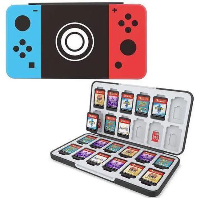 Main image of HEIYING Game Card Case for Nintendo Switch Game Card or Micro SD Memory Cards,Custom Pattern Switch OLED Game Memory Card Storage with 24 Game Card Slots and 24 Micro SD Card Slots.