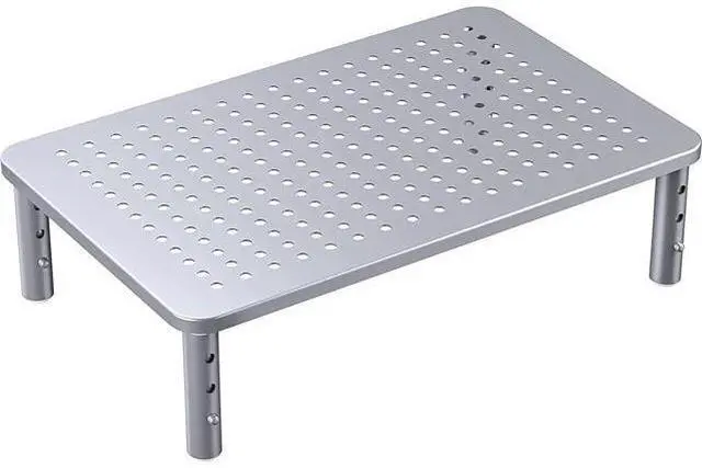 Main image of HUANUO Monitor Riser - 3 Height Adjustable Stand for Laptop, Computer, iMac, PC, Printer, Desktop Ergonomic Metal Monitor Riser with Mesh Platform